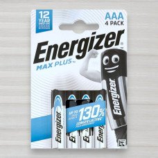 Батарейка лужна Energizer Max Plus alkaline LR3, AAA, 1,5V, 4шт/уп