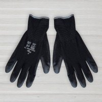 Рукавички нейлонові з частковим поліуретановим покриттям, чорні