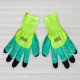 Рукавички нейлонові з частковим латексним покриттям та посиленими пальцями, зелені