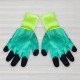 Рукавички нейлонові з частковим латексним покриттям та посиленими пальцями, зелені