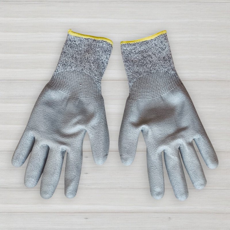 Рукавички спандексно-нейлонові з частковим поліуретановим покриттям Cut Cover 3, протипорізні