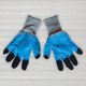 Рукавички нейлонові з частковим латексним покриттям та посиленими пальцями, сині