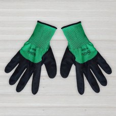 Рукавички стрейчові з частковим нітриловим покриттям G09-1, зелені