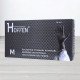 Рукавички нітрилові Hoffen, текстуровані чорні, розмір M, 50пар/уп
