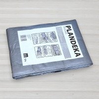 Тент поліпропіленовий сірий Plandeka, щільність 110г/м.кв, 5 Х 6м