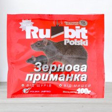 Зернова приманка від щурів та мишей Rubit, 100г