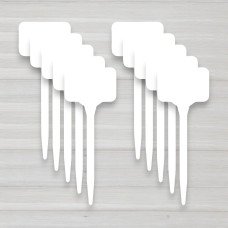 Садова табличка для маркування рослин біла, 150мм, 10шт/уп