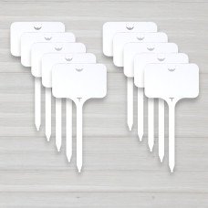 Садова табличка-бірка для маркування рослин біла, 10шт/уп