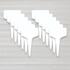 Садова табличка для маркування рослин біла, 100мм, 12шт/уп