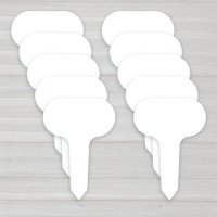 Садова табличка для маркування рослин біла, 70мм, 20шт/уп