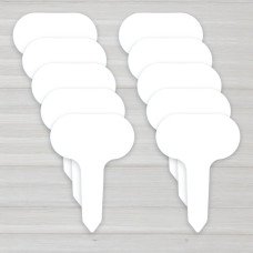 Садова табличка для маркування рослин біла, 70мм, 20шт/уп