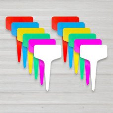 Садова табличка для маркування рослин червона, 100мм, 12шт/уп