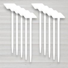 Садова табличка для маркування рослин біла, 330мм, 10шт/уп