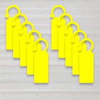 Садова етикетка-бірка для маркування рослин жовта, 75мм, 50шт/уп