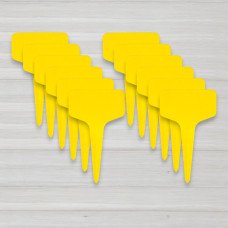 Садова табличка для маркування рослин жовта, 100мм, 12шт/уп