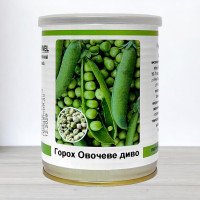 Насіння гороху цукрового Овочеве Диво, Україна, Marvel, банка 100г