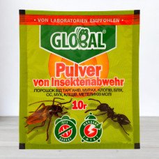 Порошок від тарганів, мурах, клопів Global, 10г