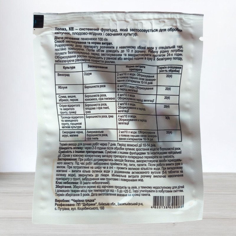 Фунгіцид Топаз, ампула 2мл