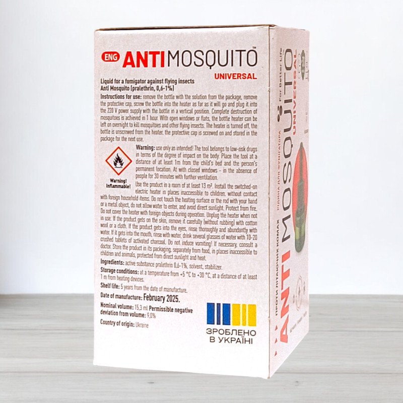 Рідина для фумігатора Anti Mosquito Universal 30 ночей, 15.3мл