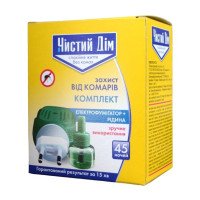 Комплект від комарів Чистий Дім фумігатор + рідина 45 ночей, 30мл