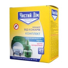 Комплект від комарів Чистий Дім фумігатор + рідина 45 ночей, 30мл