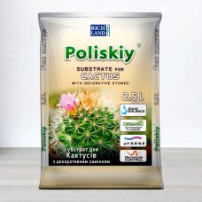 Субстрат Поліський для кактусів з декоративним камінням, 2,5л