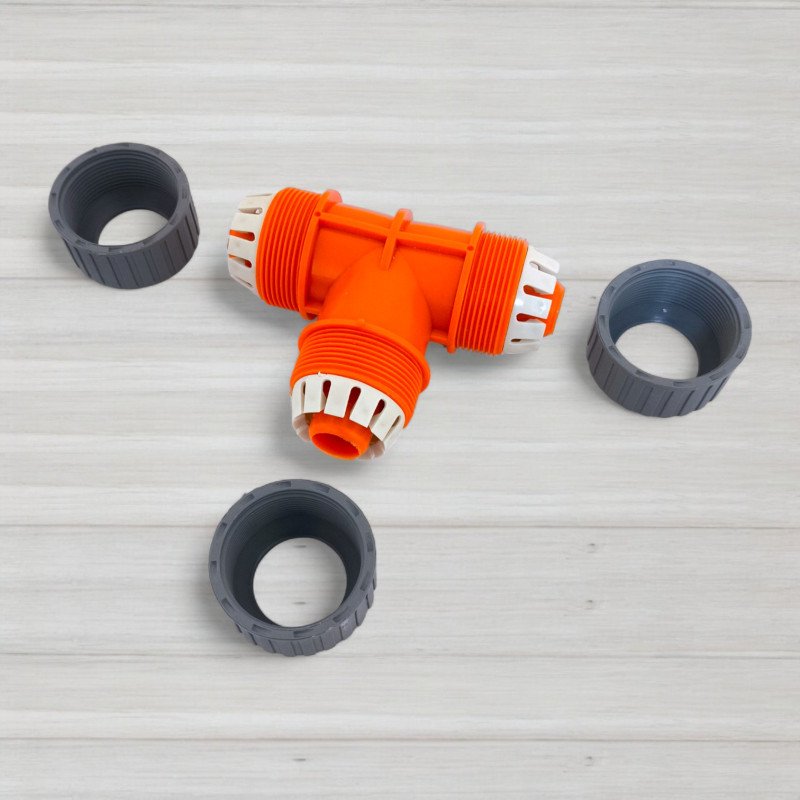 Цанга трійник сіра 3/4