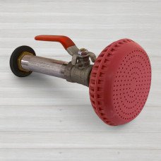 Душ-лійка у зборі металевий короткий з краном, латунні гайки