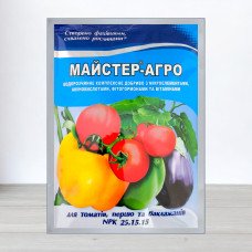 Добриво Майстер-Агро, 100г, для томатів, перцю, баклажан, NPK 25.15.15