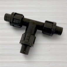 Трійник затискний для крапельної стрічки 17 Х 17 Х 17мм