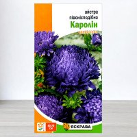 Насіння айстри пiвонiєподібної Каролiн Синя, Яскрава, 0,3г