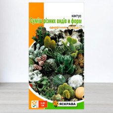 Насіння кактусу Суміш різних видів і форм, Яскрава, 0,2г