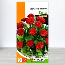 Насіння маргаритки махрової Етна Червона, Яскрава, 0,1г
