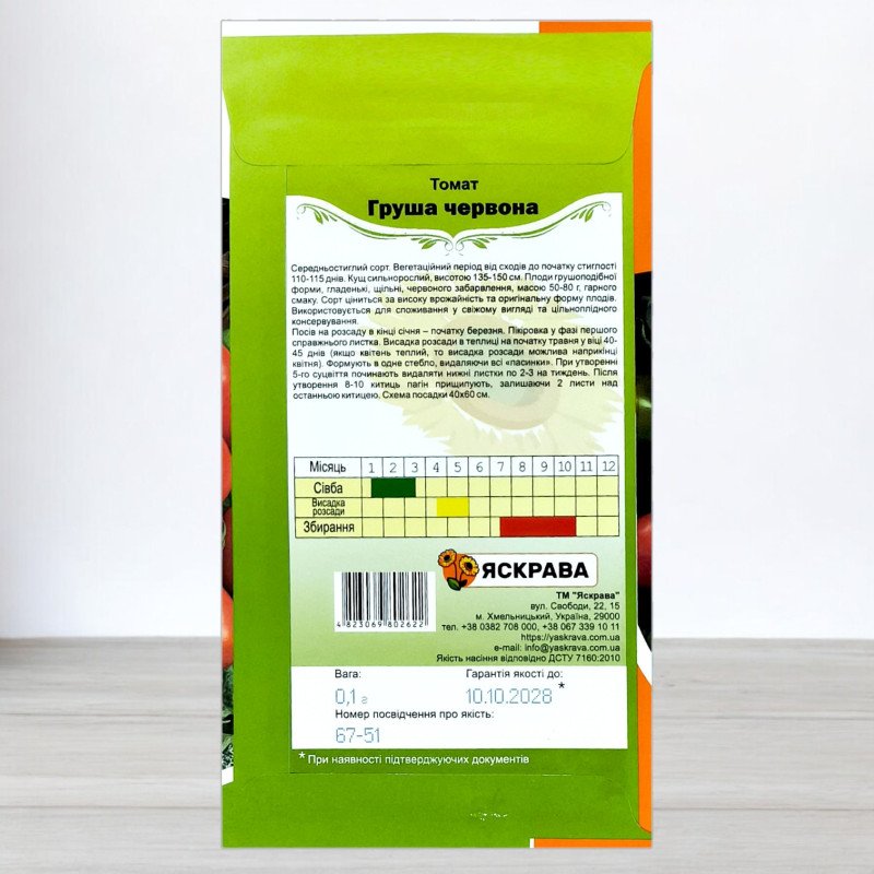 Насіння томату Груша Червона, Яскрава, 0,1г
