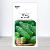 Насіння огірка партенокарпічного Метеор F1, Польща, Marvel, 3г, 90-100 насінин