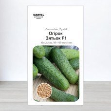 Насіння огірка партенокарпічного Зятьок F1, Україна, Marvel, 3г, 90-100 насінин
