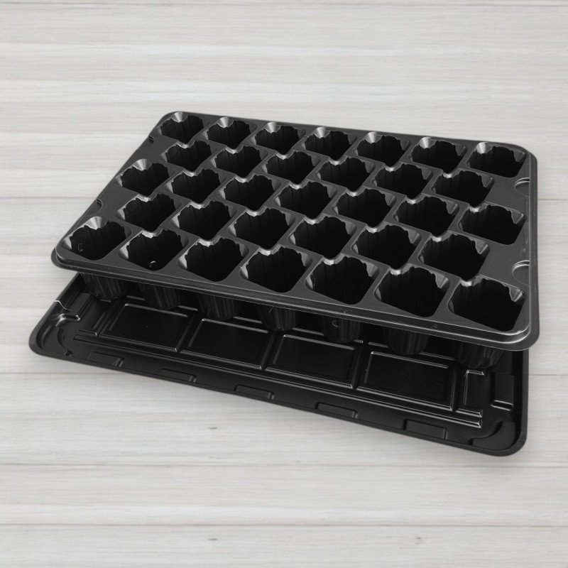 Парничок, касета для розсади з піддоном та кришкою, 33 осередки