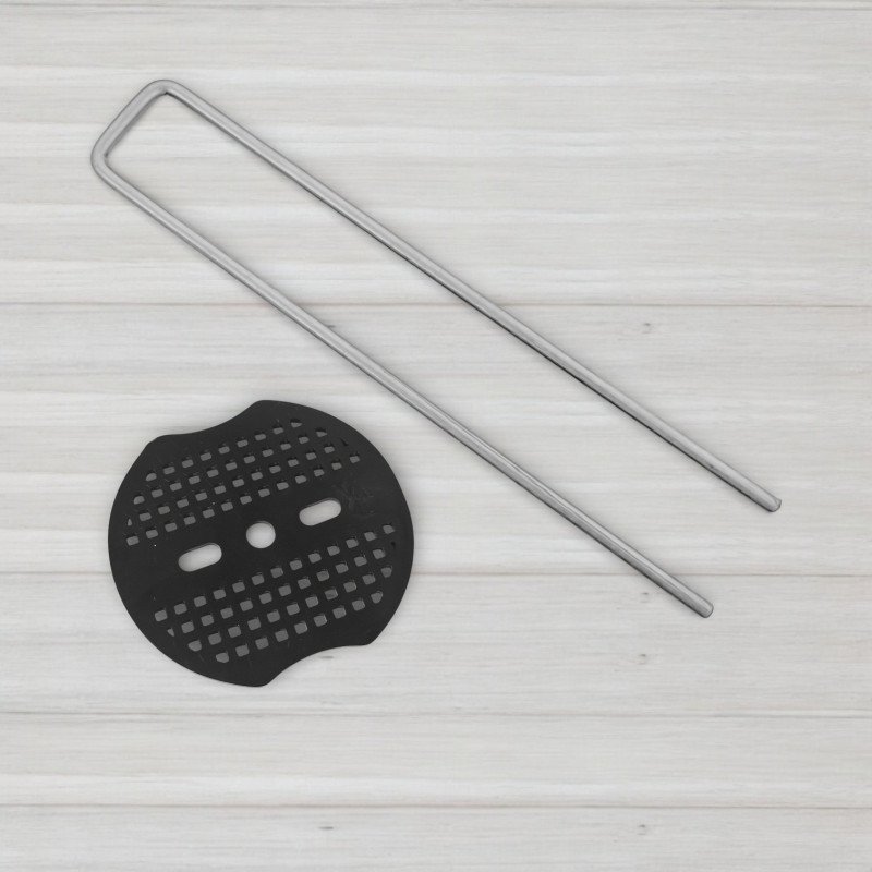 Набір для фіксації агроволокна, скоба оцинкована 150мм + підкладка 65мм, 50шт/уп