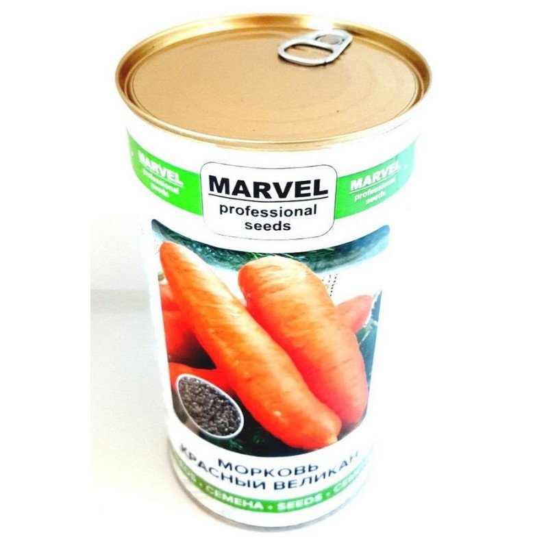 Насіння моркви Червоний Велетень, Польща, Marvel, банка 500г