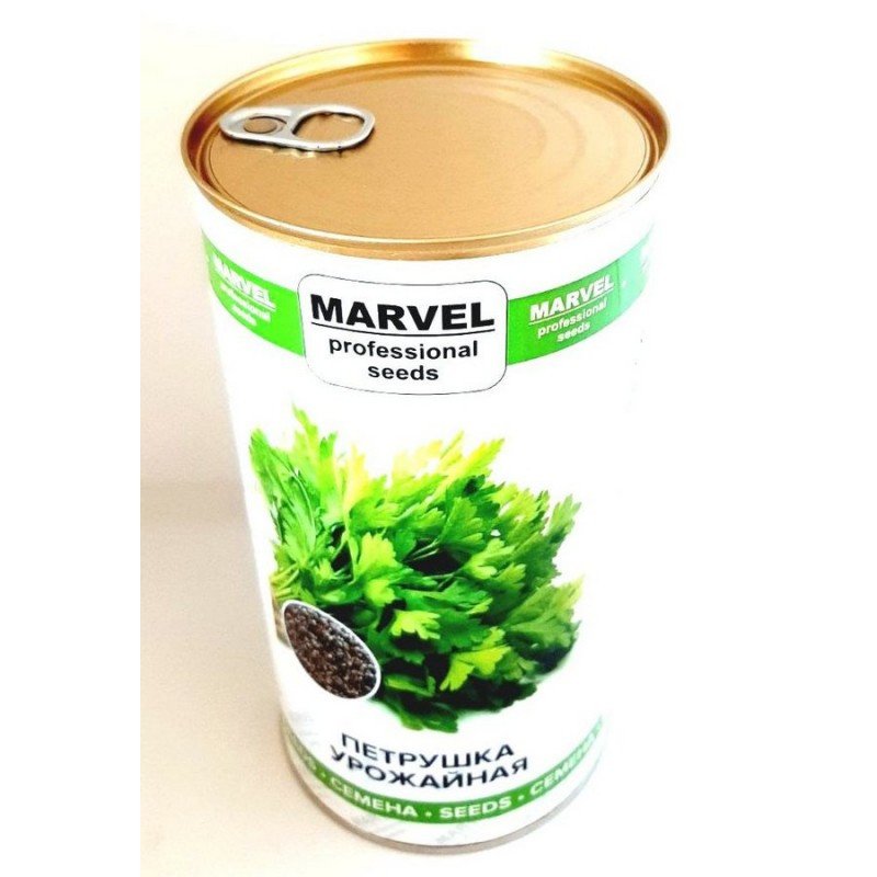 Насіння петрушки Врожайна, Україна, Marvel, банка 500г