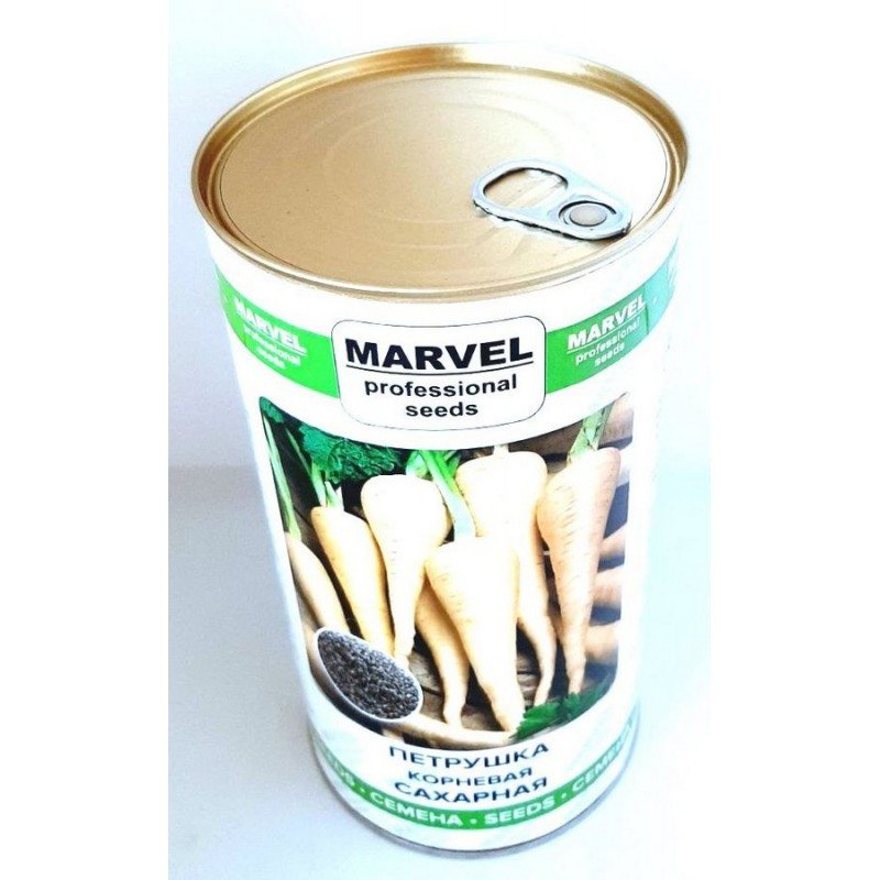 Насіння петрушки кореневої Цукрова, Польща, Marvel, банка 500г
