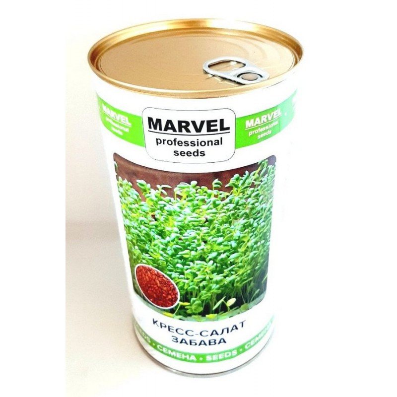 Насіння кресс-салату Забава, Україна, Marvel, банка 500г