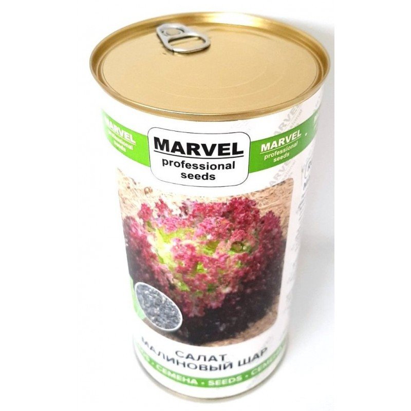 Насіння салату Малинова Куля, Україна, Marvel, банка 500г