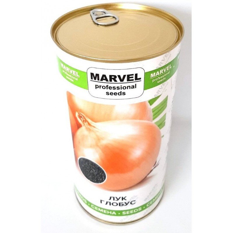 Насіння цибулі Глобус, Україна, Marvel, банка 500г