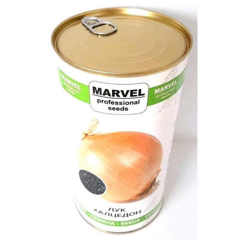 Насіння цибулі Халцедон, Україна, Marvel, банка 500г
