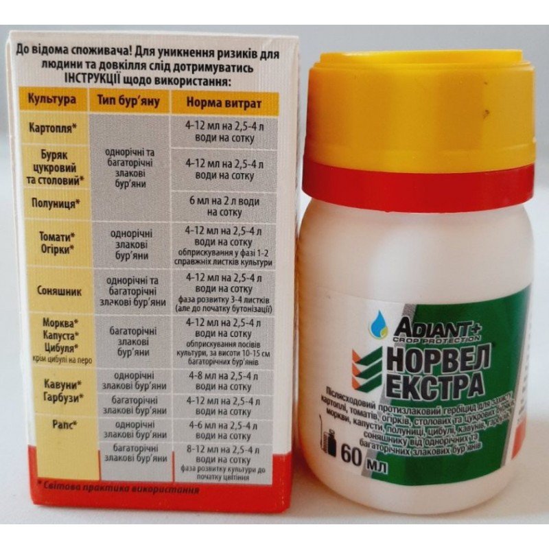 Гербіцид Норвел Екстра Adiant+, 60мл (Гербіциди)