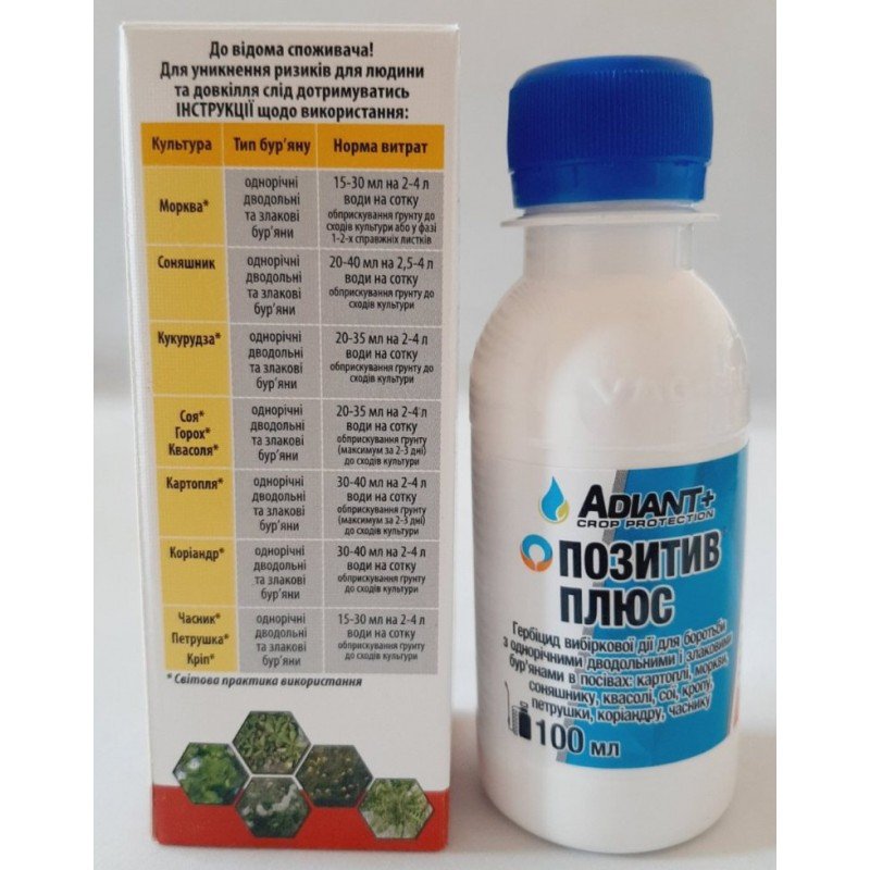 Гербіцид Позитив Плюс Adiant+, 100мл (Гербіциди)