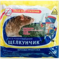 Родентицид Лускунчик зерно, арахіс-сир, пакет 200г