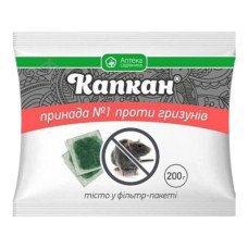 Родентицид Капкан тісто, пакет 200г