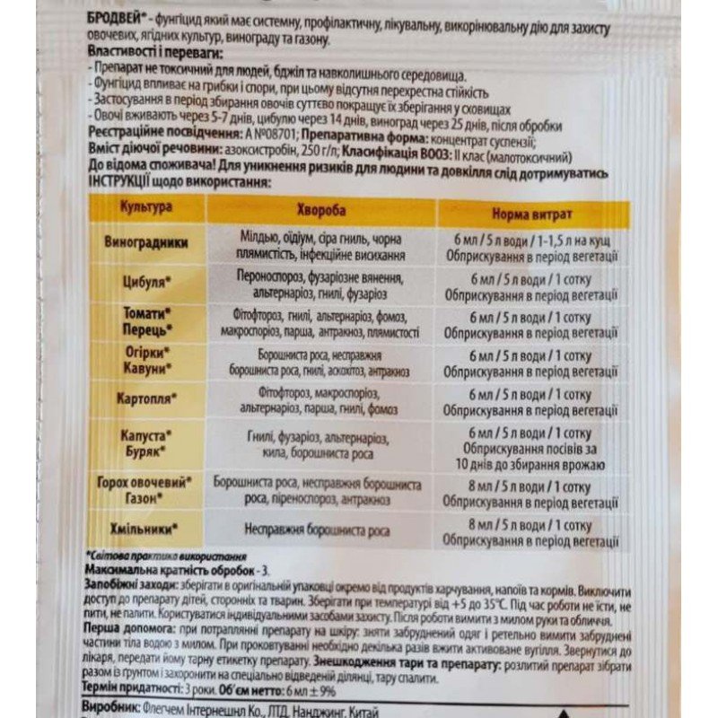 Фунгіцид Бродвей Adiant+, 6мл